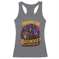 Prepare For Beeyatle Racerback Tank Top Funny Goat Wizard LitRPG Lover