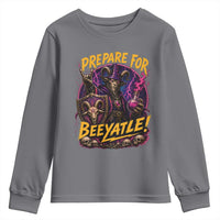 Prepare For Beeyatle Youth Sweatshirt Funny Goat Wizard LitRPG Lover