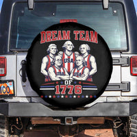 Dream Team of 1776 Funny Basketball 4th of July Founding Fathers Spare Tire Cover