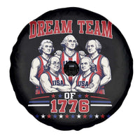 Dream Team of 1776 Funny Basketball 4th of July Founding Fathers Spare Tire Cover