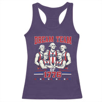 Dream Team of 1776 Funny Basketball 4th of July Founding Fathers Racerback Tank Top