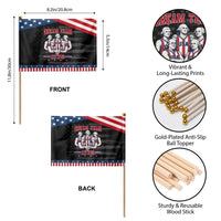 Dream Team of 1776 Funny Basketball 4th of July Founding Fathers Patriotic Handheld Flag
