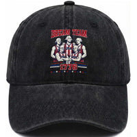 Dream Team of 1776 Funny Basketball 4th of July Founding Fathers Washed Cotton Baseball Cap
