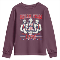 Dream Team of 1776 Funny Basketball 4th of July Founding Fathers Youth Sweatshirt