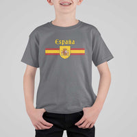 Espana Escudo Retro Spain Coat of Arms and Flag Español T Shirt For Kid