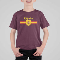 Espana Escudo Retro Spain Coat of Arms and Flag Español T Shirt For Kid