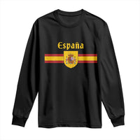 Espana Escudo Retro Spain Coat of Arms and Flag Español Long Sleeve Shirt