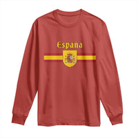 Espana Escudo Retro Spain Coat of Arms and Flag Español Long Sleeve Shirt