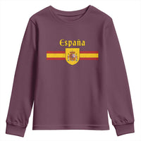 Espana Escudo Retro Spain Coat of Arms and Flag Español Youth Sweatshirt