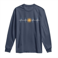 Argentina Sun of May Heartbeat ECG Pulse Argentine Pride Long Sleeve Shirt