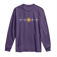 Argentina Sun of May Heartbeat ECG Pulse Argentine Pride Long Sleeve Shirt