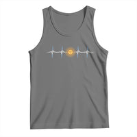 Argentina Sun of May Heartbeat ECG Pulse Argentine Pride Tank Top