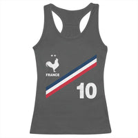 France Football Coq Racerback Tank Top French Flag Stripes Number 10 Athletic Soccer National Pride