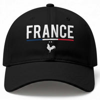 France Gallic Rooster Sports Throwback Design Vintage French Flag Baseball Cap