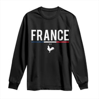 France Gallic Rooster Sports Throwback Design Vintage French Flag Long Sleeve Shirt