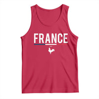 France Gallic Rooster Sports Throwback Design Vintage French Flag Tank Top