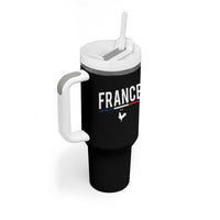 France Gallic Rooster Sports Throwback Design Vintage French Flag Tumbler With Handle