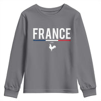 France Gallic Rooster Sports Throwback Design Vintage French Flag Youth Sweatshirt