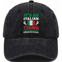 Its An Italian Thing You Wouldnt Understand Washed Cotton Baseball Cap Che Vuoi Italian Flag
