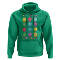 All Feelings Are Okay Hoodie School Teacher Psychologist Counselor Planets Back To School - Wonder Print Shop