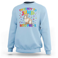 I'm Ready To Jump Into Pre-K Sweatshirt Back To School Rabbit Heart - Wonder Print Shop