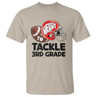 Ready To Tackle 3rd Grade T Shirt Back To School Football Helmet - Wonder Print Shop