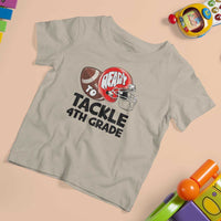 Ready To Tackle 4th Grade T Shirt For Kid Back To School Football Helmet - Wonder Print Shop