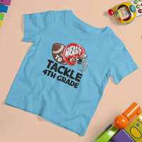 Ready To Tackle 4th Grade T Shirt For Kid Back To School Football Helmet - Wonder Print Shop