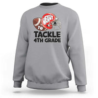 Ready To Tackle 4th Grade Sweatshirt Back To School Football Helmet - Wonder Print Shop