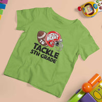 Ready To Tackle 5th Grade T Shirt For Kid Back To School Football Helmet - Wonder Print Shop