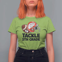 Ready To Tackle 5th Grade T Shirt For Women Back To School Football Helmet - Wonder Print Shop