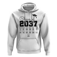 Class of 2037 Hoodie Grow With Me Pre-k To 12th Grade Handprint Mortarboard - Wonder Print Shop