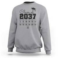 Class of 2037 Sweatshirt Grow With Me Pre-k To 12th Grade Handprint Mortarboard - Wonder Print Shop