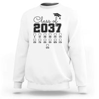 Class of 2037 Sweatshirt Grow With Me Pre-k To 12th Grade Handprint Mortarboard - Wonder Print Shop
