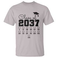 Class of 2037 T Shirt Grow With Me Pre-k To 12th Grade Handprint Mortarboard - Wonder Print Shop