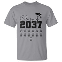 Class of 2037 T Shirt Grow With Me Pre-k To 12th Grade Handprint Mortarboard - Wonder Print Shop