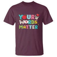 Special Education Teacher T Shirt Your Words Matter Speech Therapy Heart Pencil - Wonder Print Shop