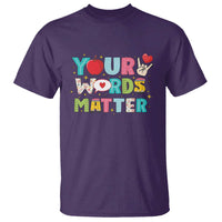 Special Education Teacher T Shirt Your Words Matter Speech Therapy Heart Pencil - Wonder Print Shop