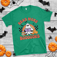 Halloween Teacher T Shirt Read More Books Cute Ghost Reading Pumpkin - Wonder Print Shop