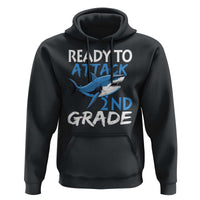 Back To School Second Grade Hoodie Ready To Attack 2nd Grade Jaw Shark - Wonder Print Shop