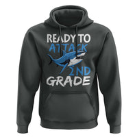 Back To School Second Grade Hoodie Ready To Attack 2nd Grade Jaw Shark - Wonder Print Shop