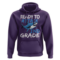 Back To School Second Grade Hoodie Ready To Attack 2nd Grade Jaw Shark - Wonder Print Shop