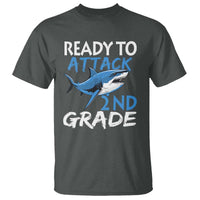 Back To School Second Grade T Shirt Ready To Attack 2nd Grade Jaw Shark - Wonder Print Shop