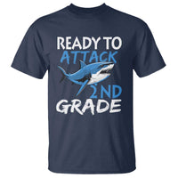 Back To School Second Grade T Shirt Ready To Attack 2nd Grade Jaw Shark - Wonder Print Shop