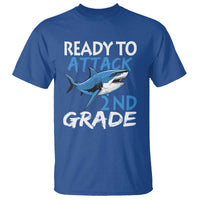 Back To School Second Grade T Shirt Ready To Attack 2nd Grade Jaw Shark - Wonder Print Shop