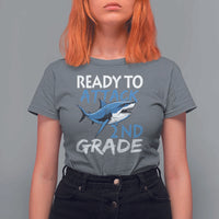 Back To School Second Grade T Shirt For Women Ready To Attack 2nd Grade Jaw Shark - Wonder Print Shop