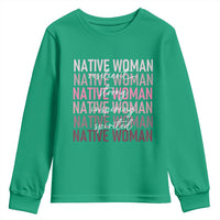 Native Woman Resilient Strong Inspiring Spirited Youth Sweatshirt American Indian Pride - Wonder Print Shop