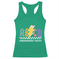 ABCD Kindergarten Rock And Roll Racerback Tank Top Teachers Back To School - Wonder Print Shop