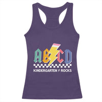ABCD Kindergarten Rock And Roll Racerback Tank Top Teachers Back To School - Wonder Print Shop