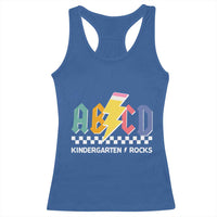 ABCD Kindergarten Rock And Roll Racerback Tank Top Teachers Back To School - Wonder Print Shop